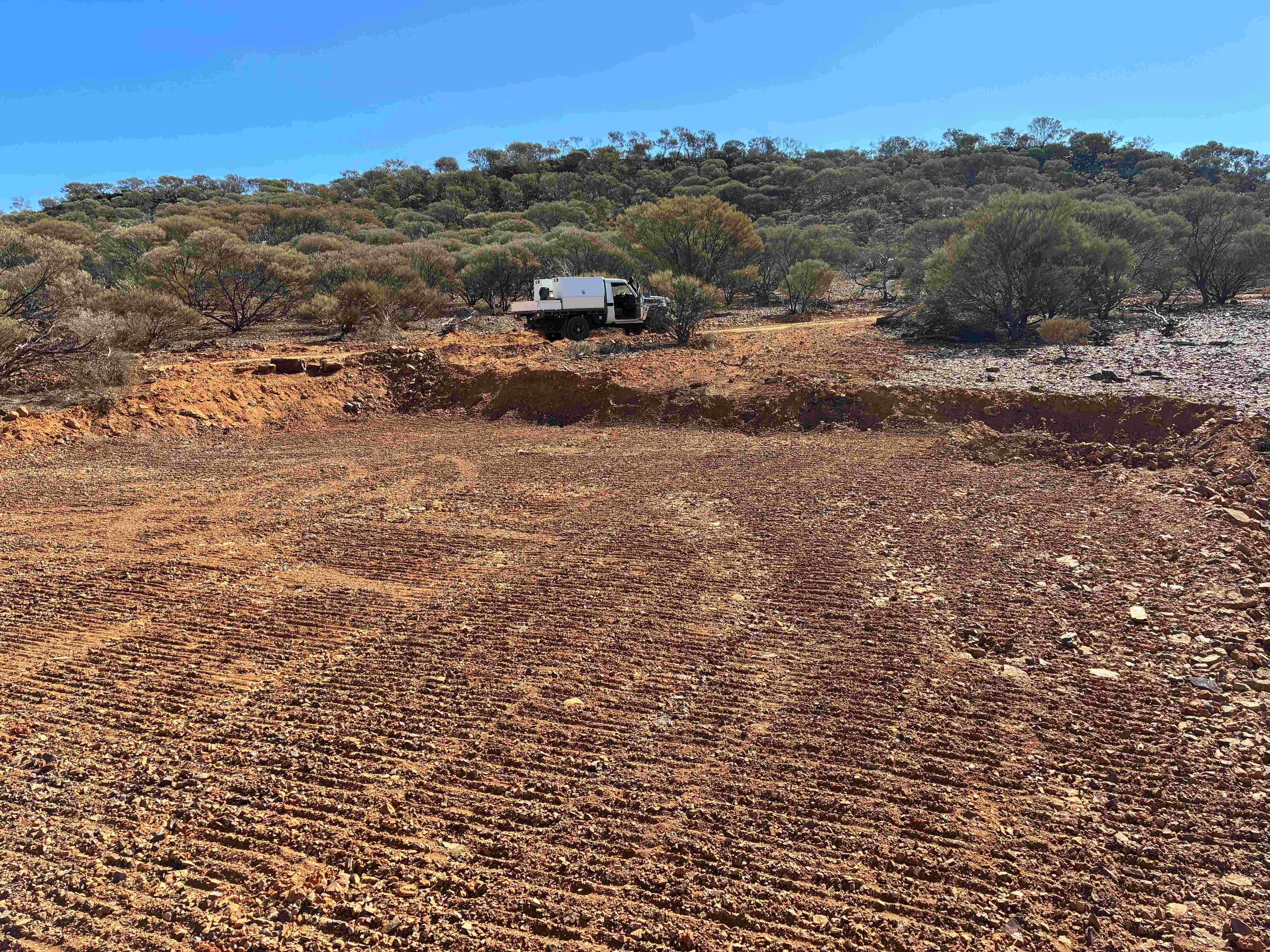 Exploration drill pad and access track construction in remote Western Australia